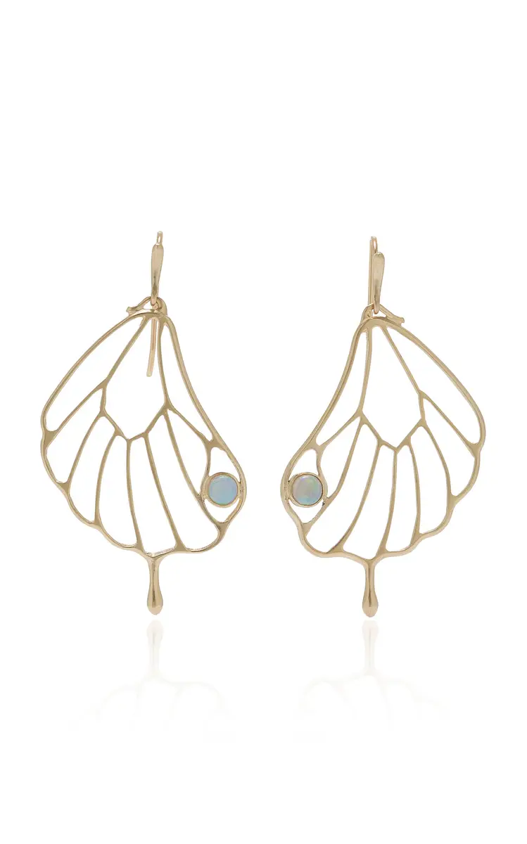 Annette Ferdinandsen Opal Pampion Wing Earrings