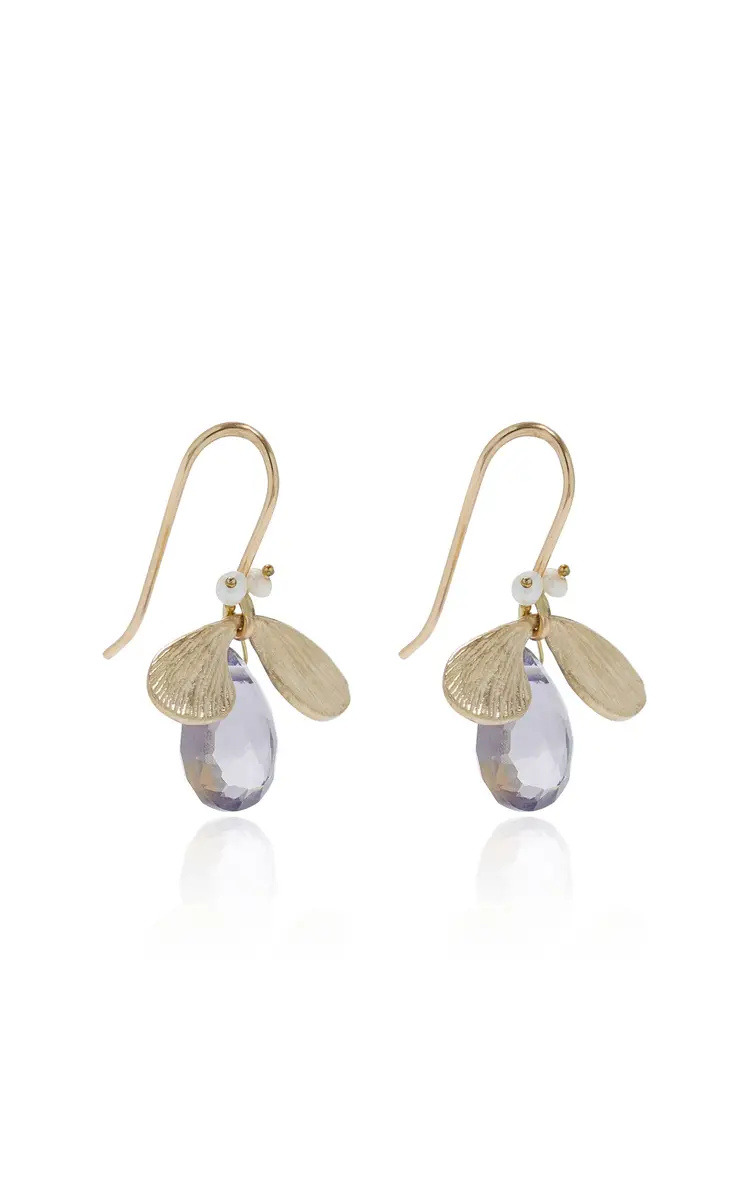 Annette Ferdinandsen Iolite & Pearl Jeweled Bug Earrings | Thumbnail 3