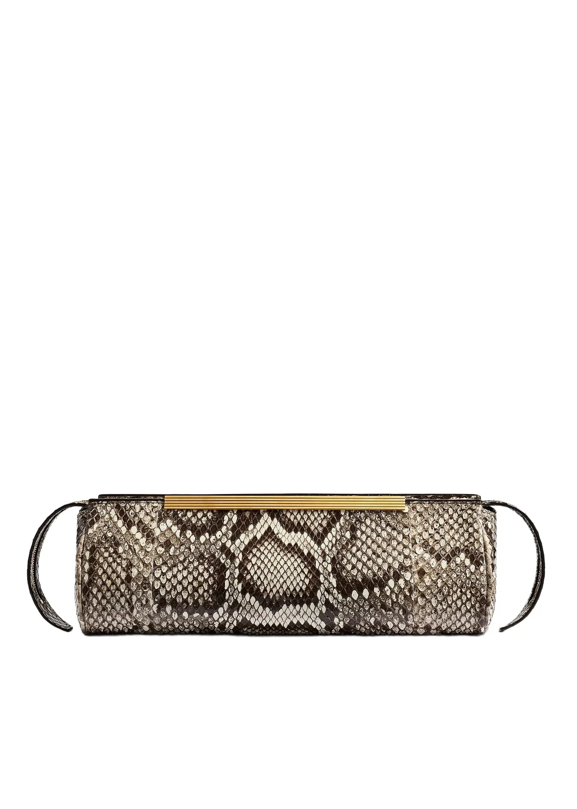 Khaite Donna Evening Clutch In Natural Python