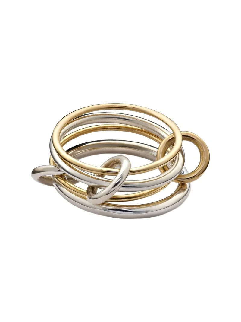 Pisces 18kt gold and sterling silver ring