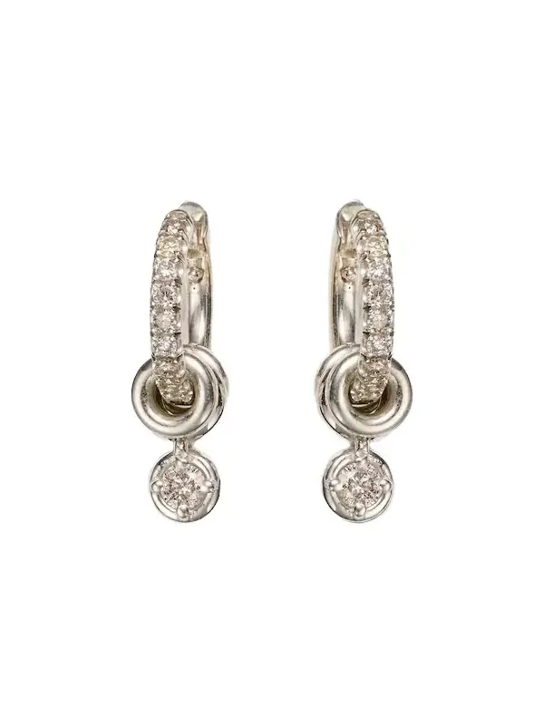 Zahra sterling silver earrings with diamonds Zahra sterling silver earrings with diamonds