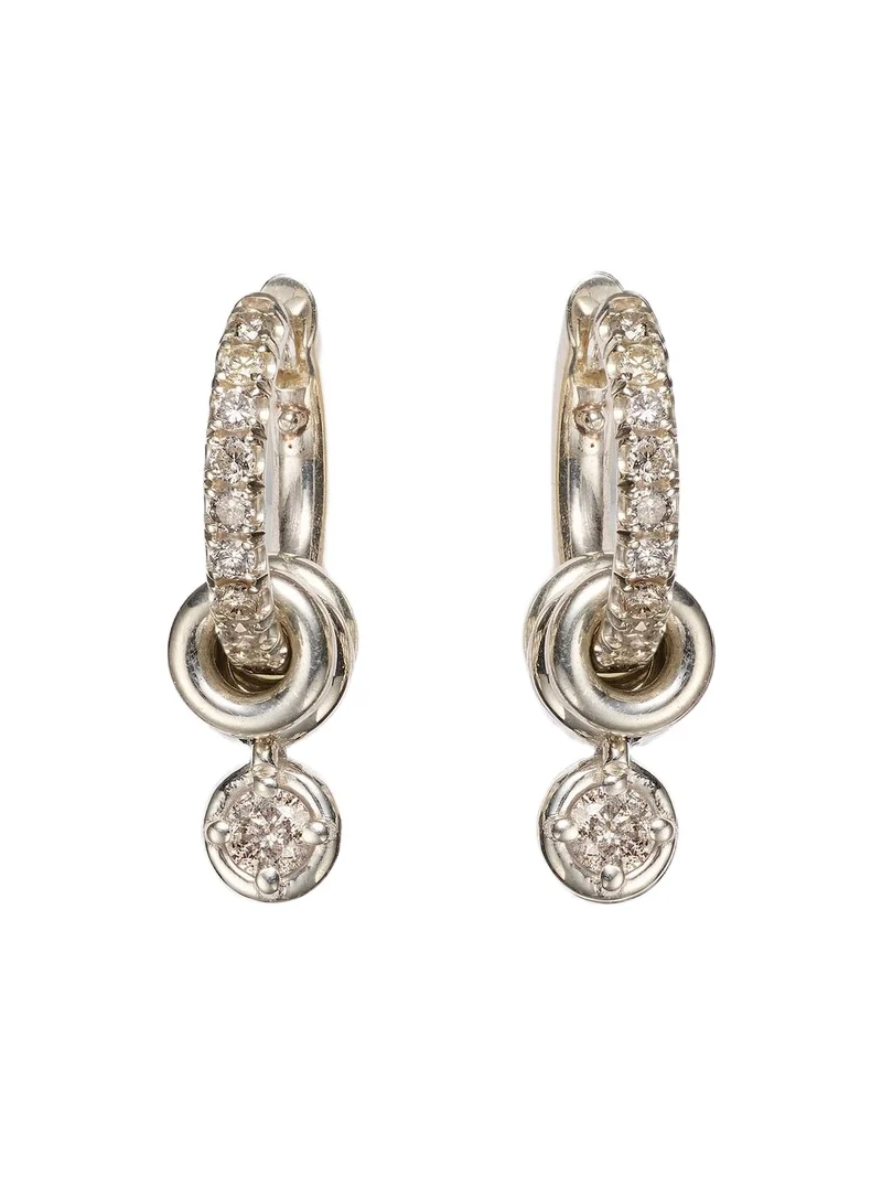 Zahra sterling silver earrings with diamonds