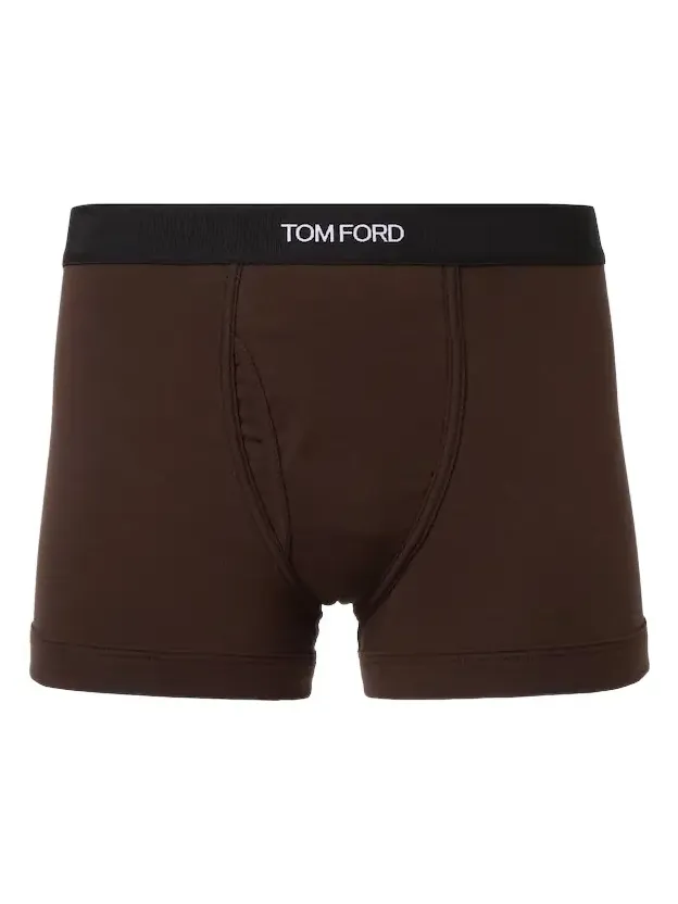 Logo cotton-blend boxer briefs