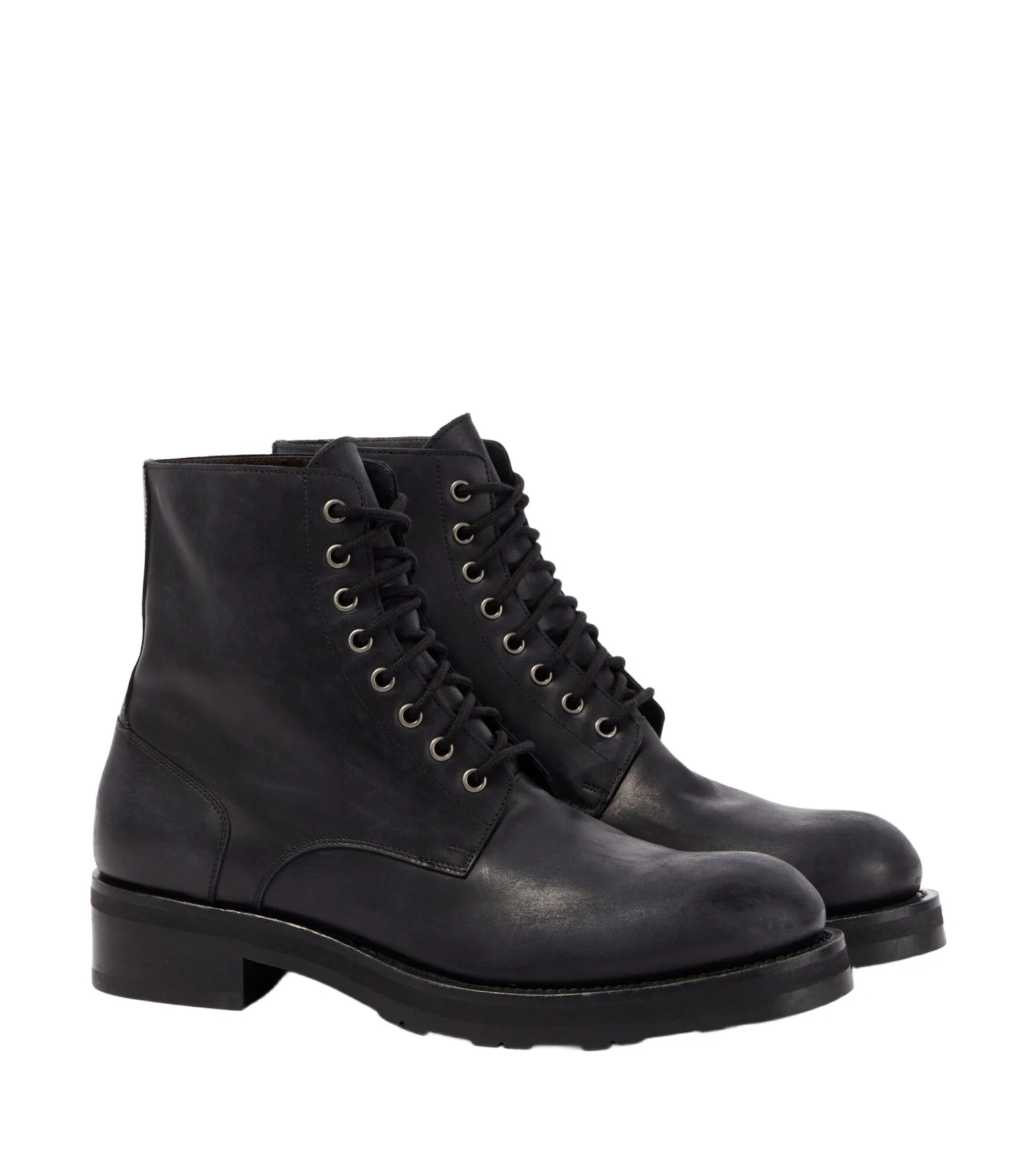 The Row Leather combat boots