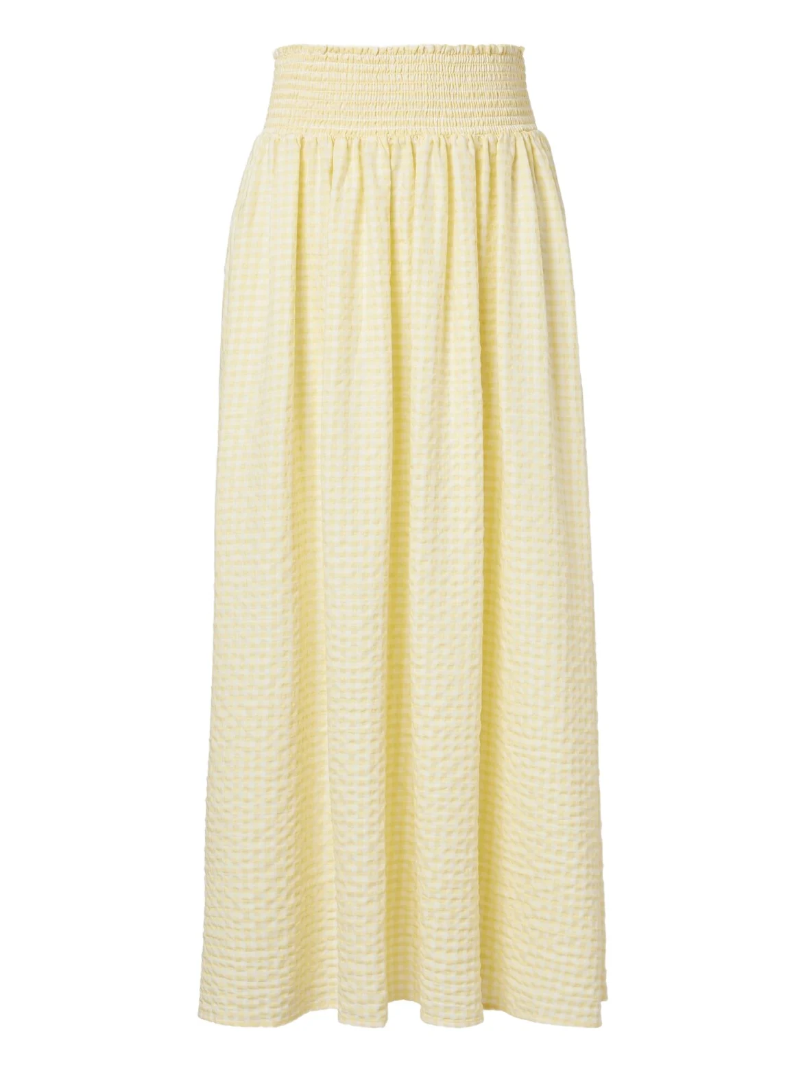 Millie gingham cotton maxi skirt