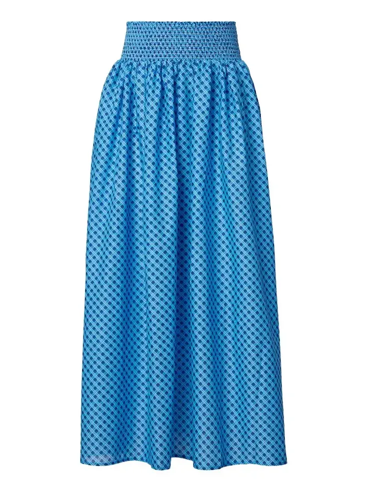 Millie plaid cotton maxi skirt Millie plaid cotton maxi skirt