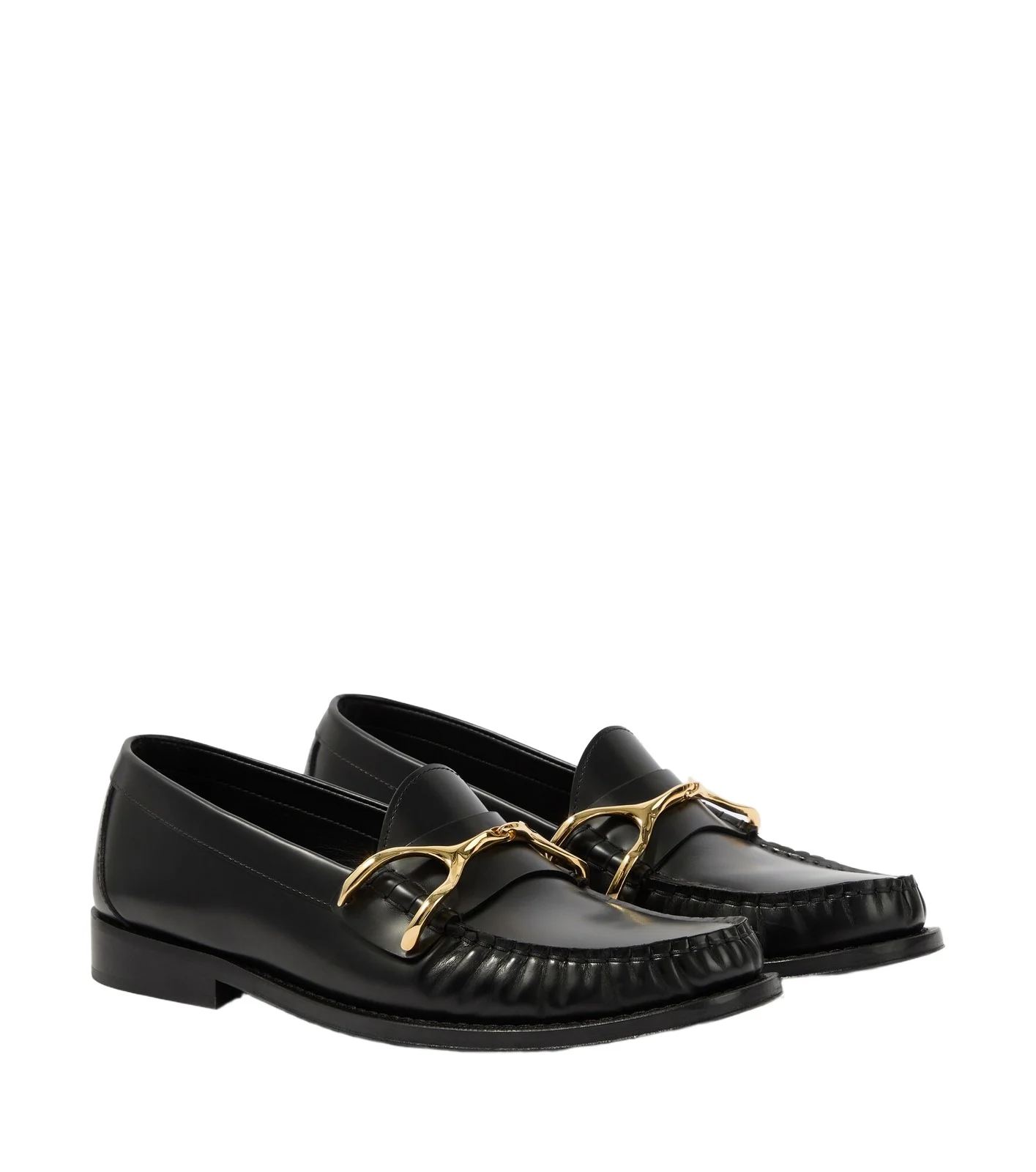 Wishbone leather loafers