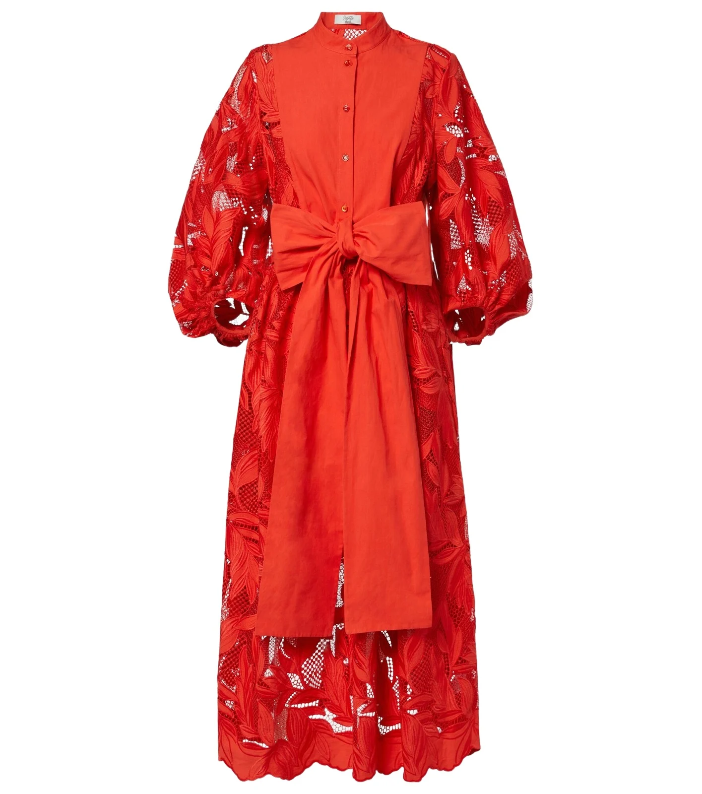 Embroidered mesh midi dress Embroidered mesh midi dress