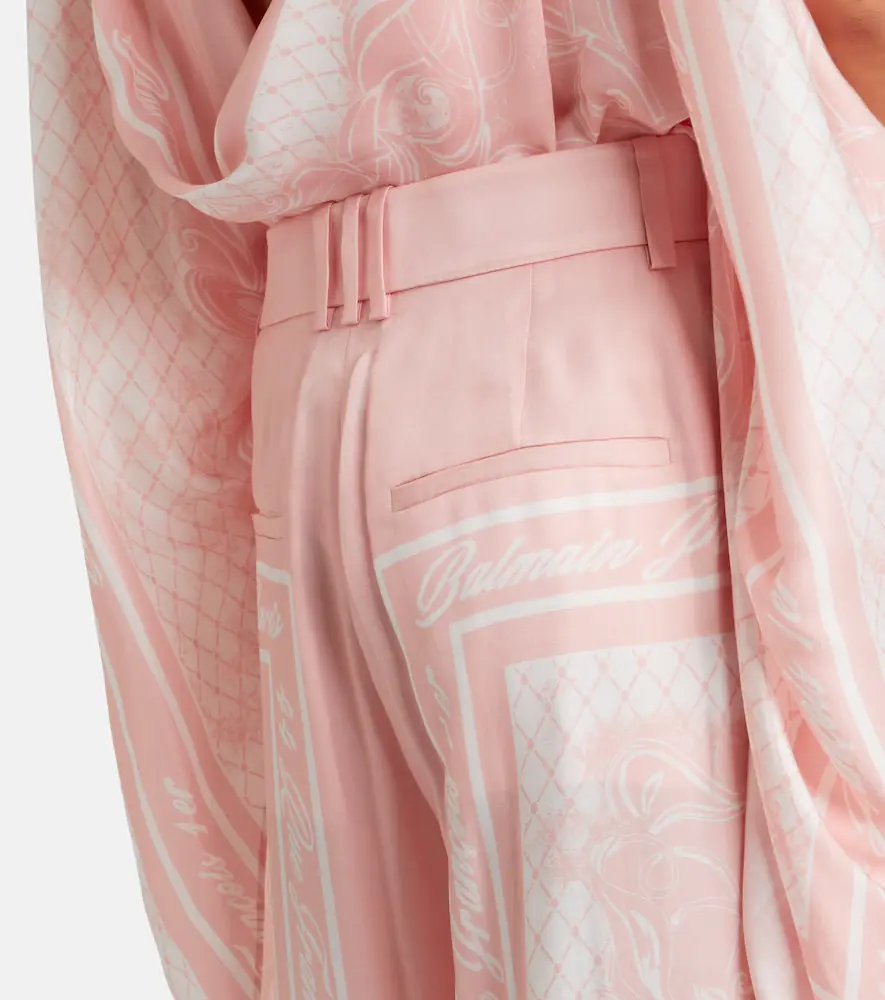 Balmain Printed satin palazzo pants | Thumbnail 2