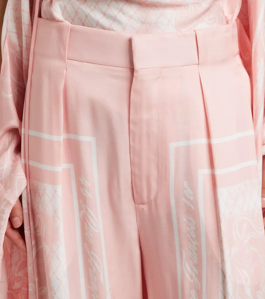 Balmain Printed satin palazzo pants | Thumbnail 3