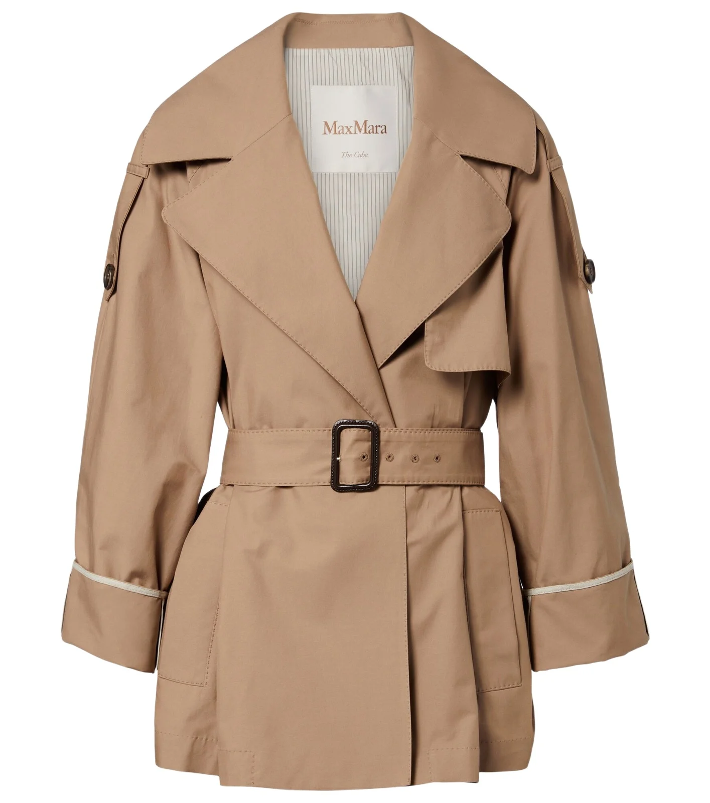 Clara cotton-blend gabardine trench coat Clara cotton-blend gabardine trench coat
