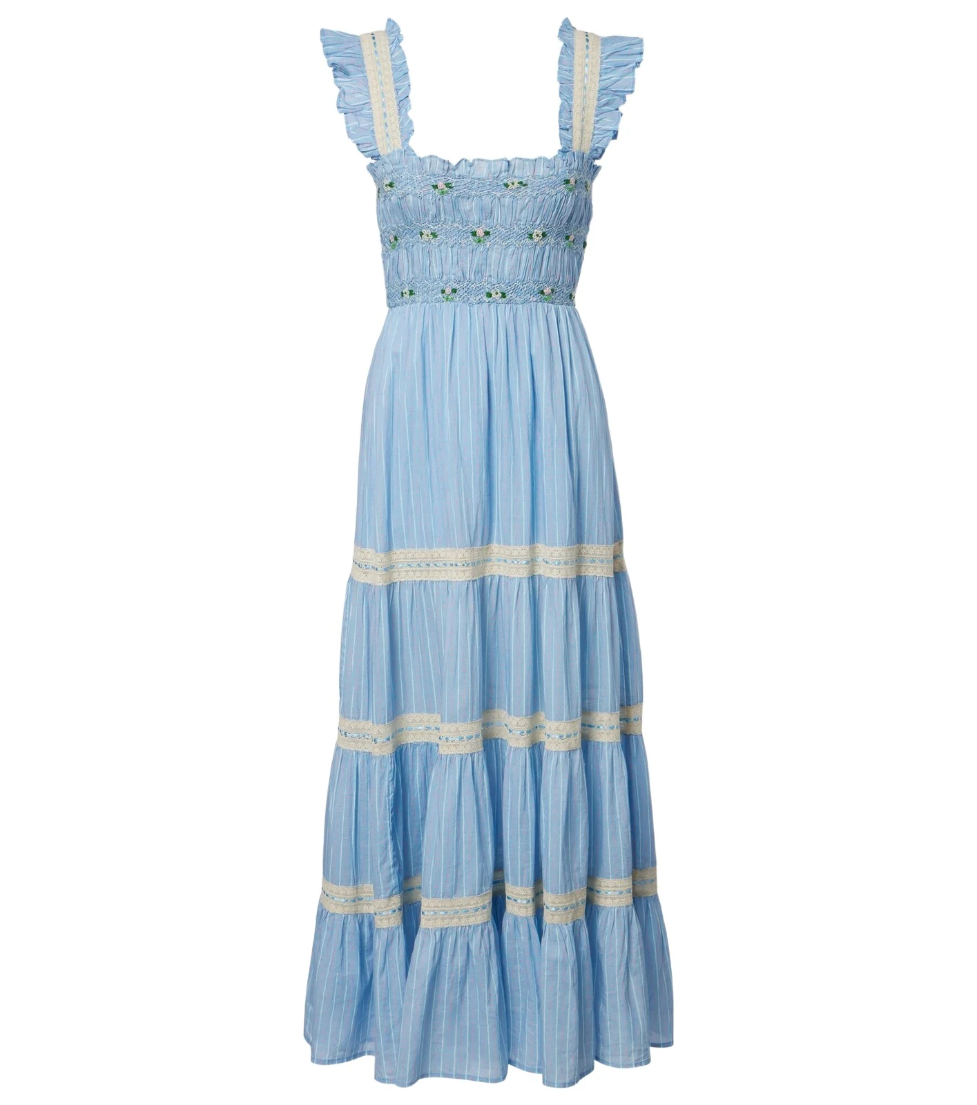 Aubrie lace-trimmed cotton midi dress Aubrie lace-trimmed cotton midi dress