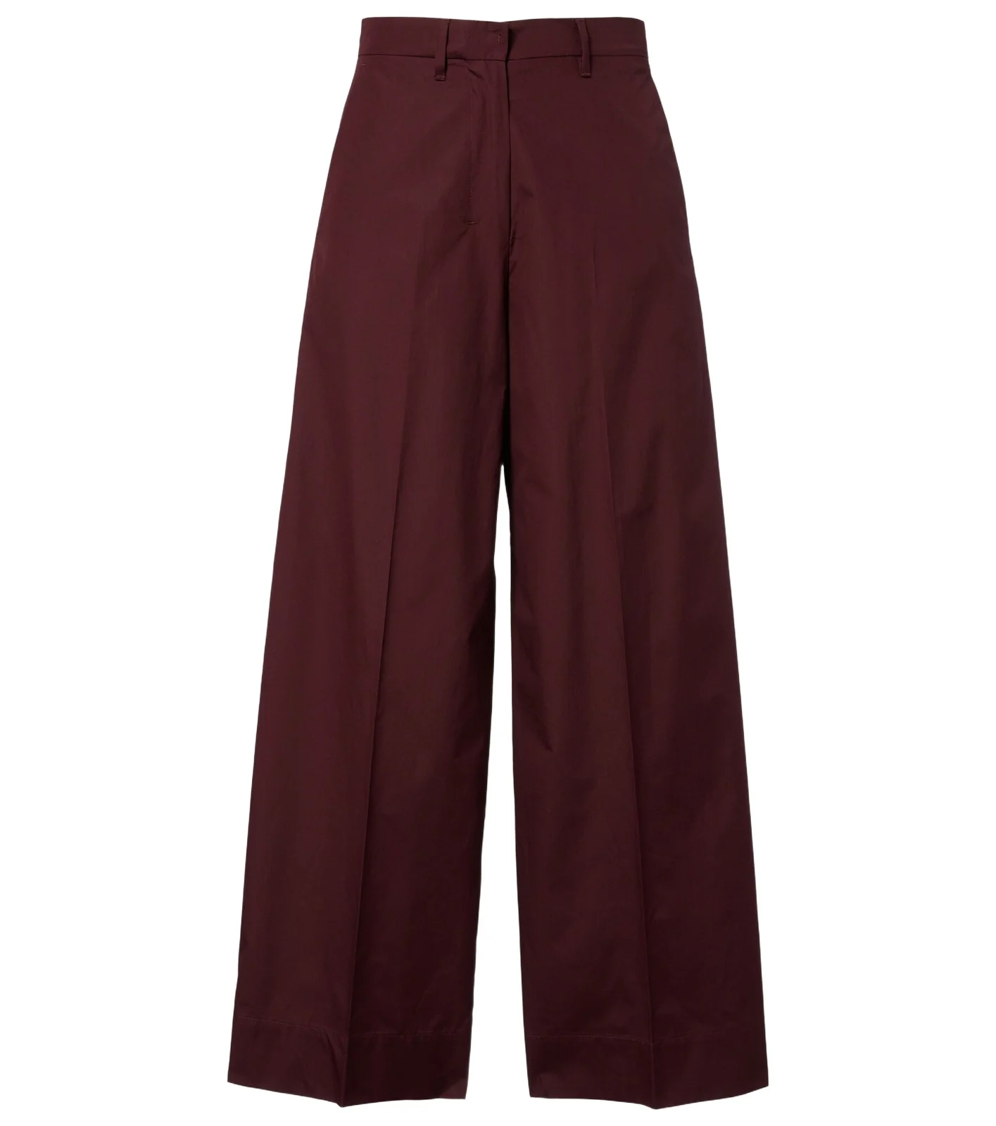 Cropped cotton poplin wide-leg pants Cropped cotton poplin wide-leg pants