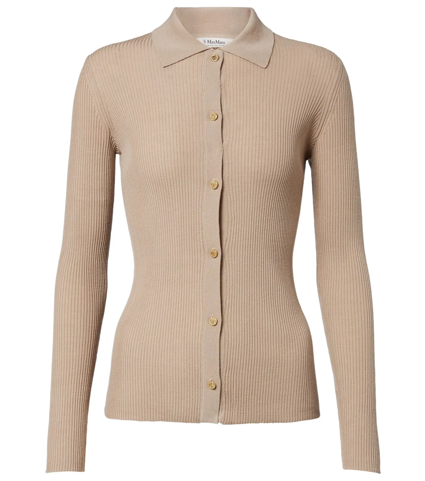 'S Max Mara Ribbed-knit wool cardigan 'S Max Mara Ribbed-knit wool cardigan