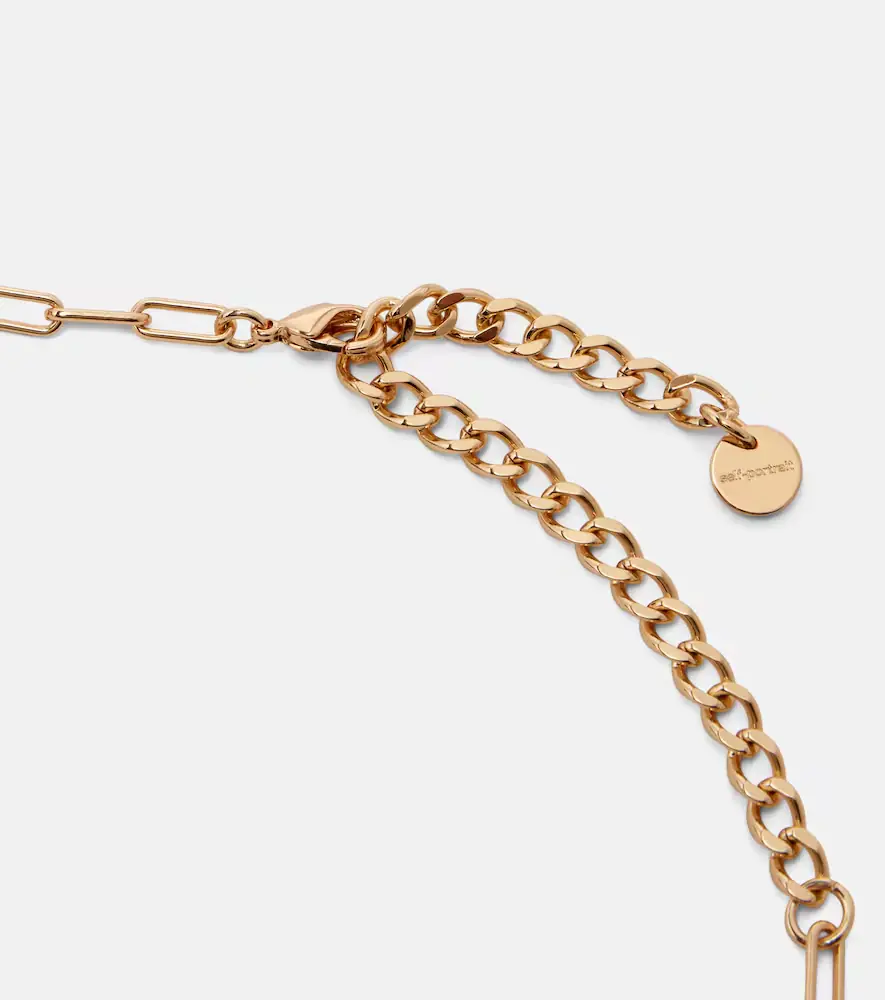 Self-Portrait Faux pearl-embellished charm necklace | Thumbnail 3