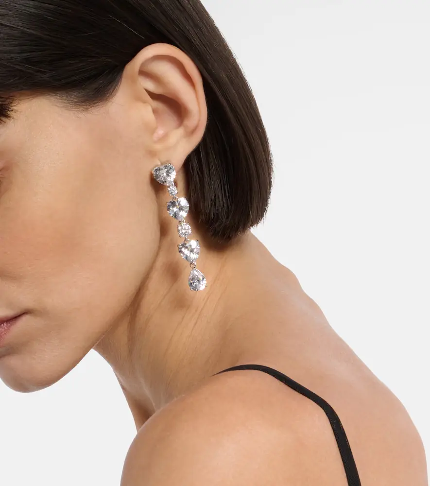 Self-Portrait Tiered embellished earrings | Thumbnail 5