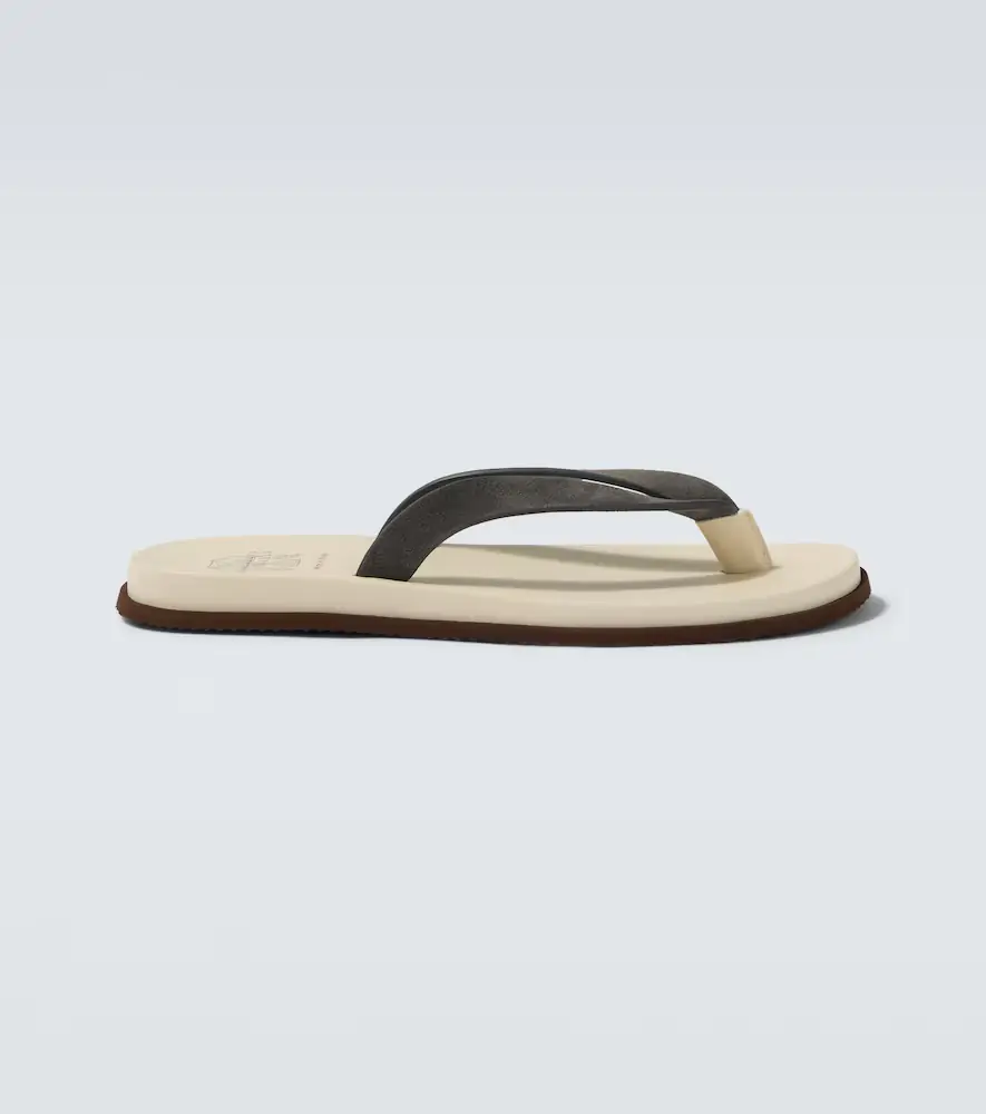 Brunello Cucinelli Suede thong sandals | Thumbnail 2