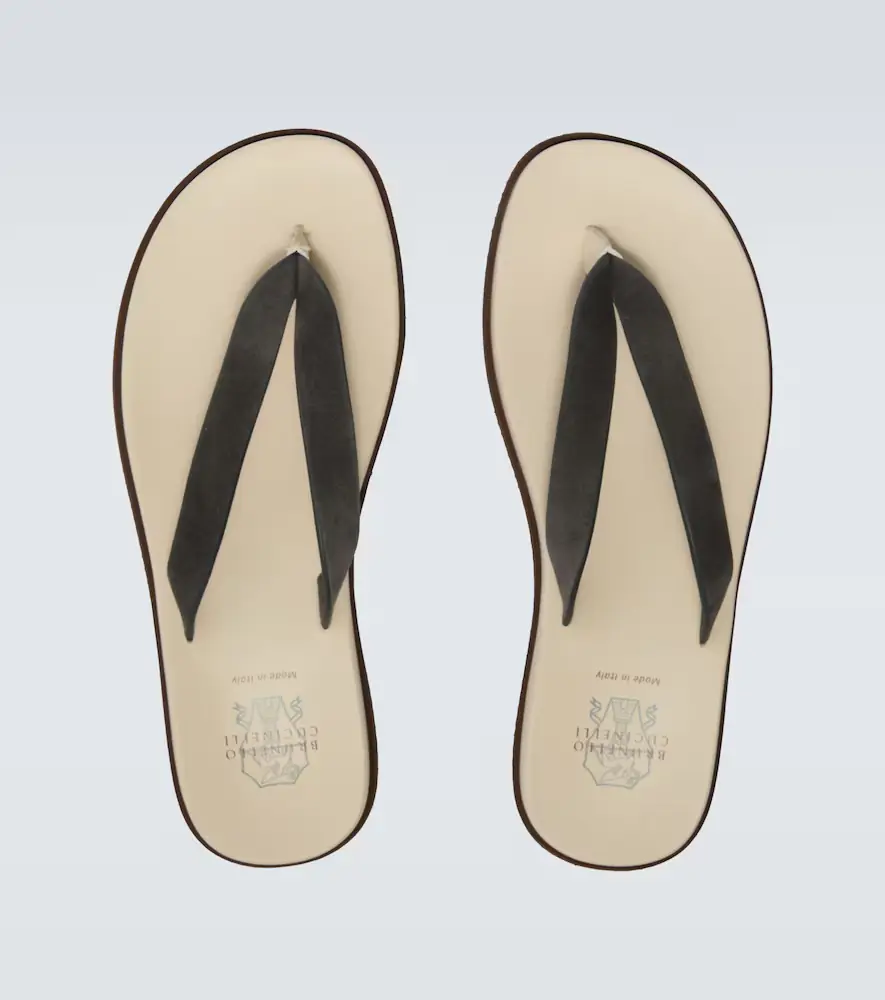 Brunello Cucinelli Suede thong sandals | Thumbnail 4