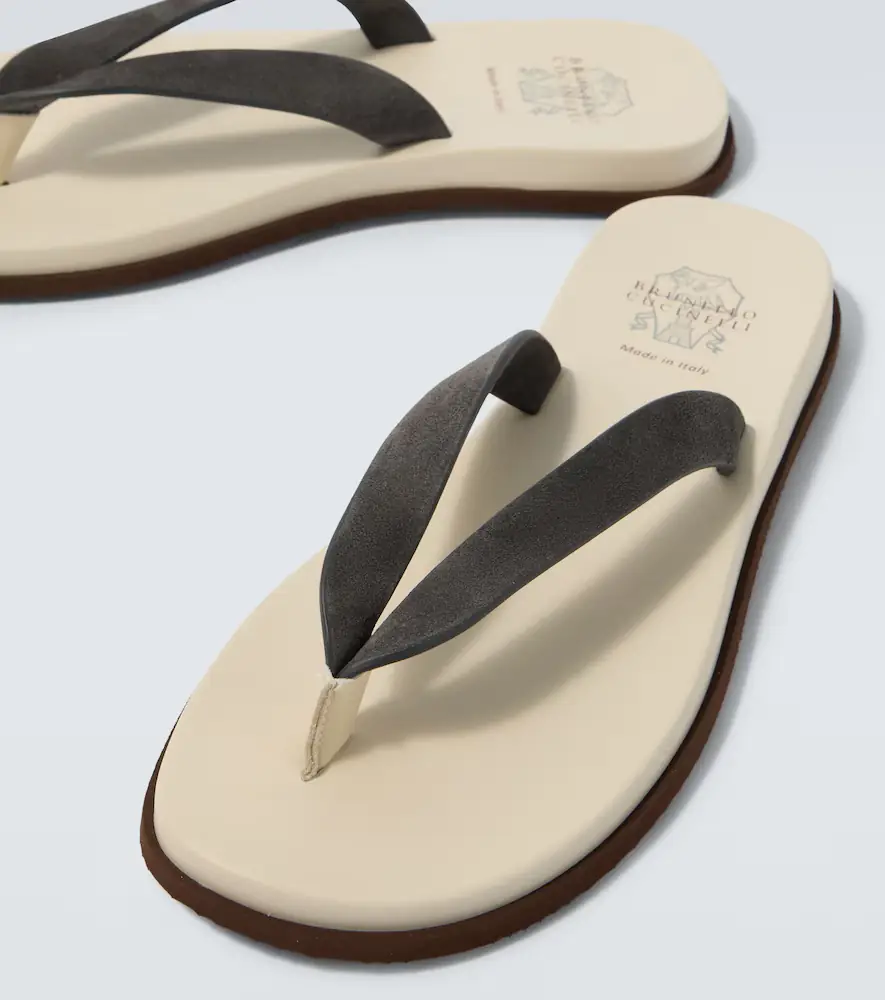 Brunello Cucinelli Suede thong sandals | Thumbnail 6