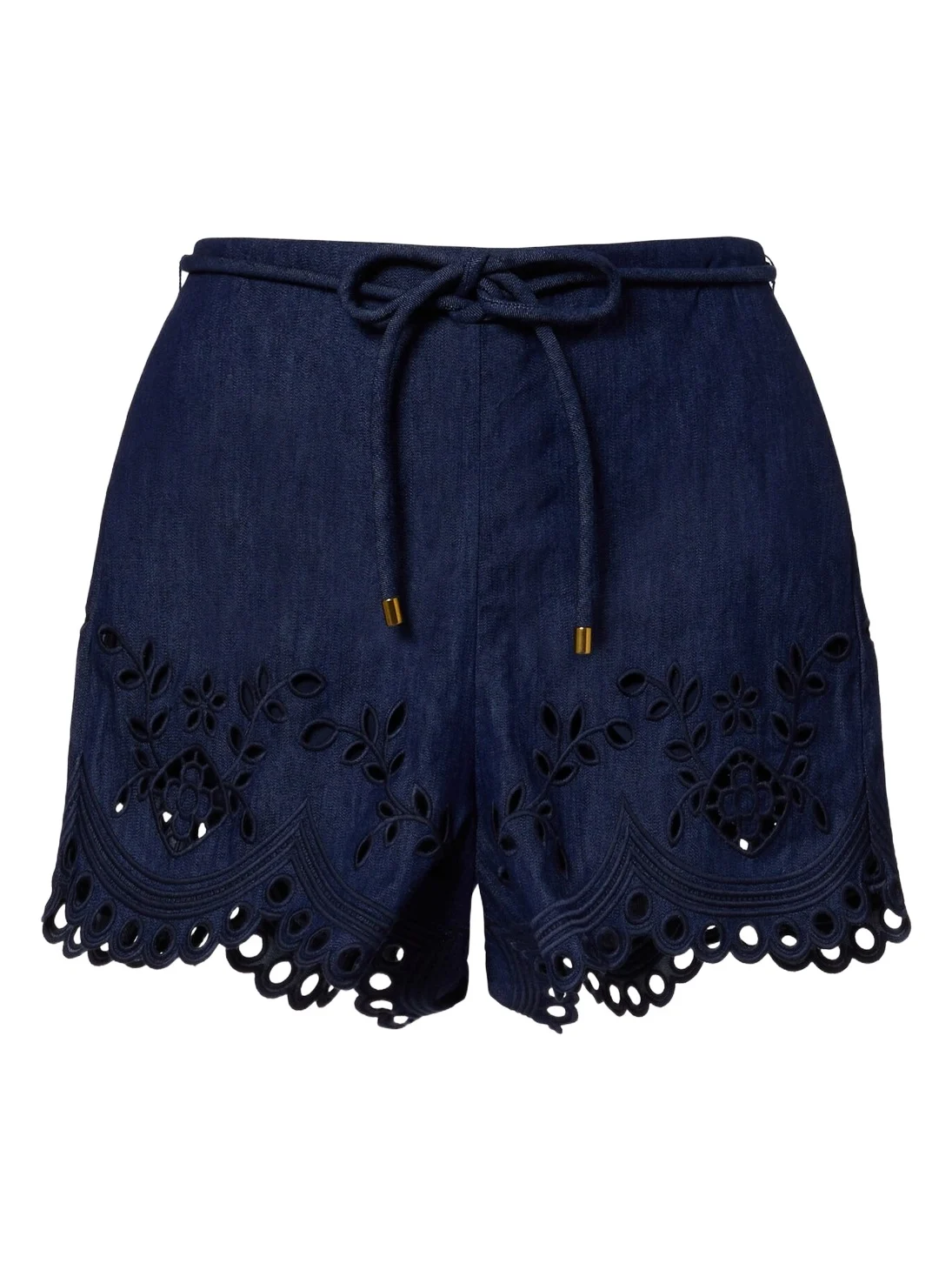 Zimmermann Mahon broderie anglaise denim shorts