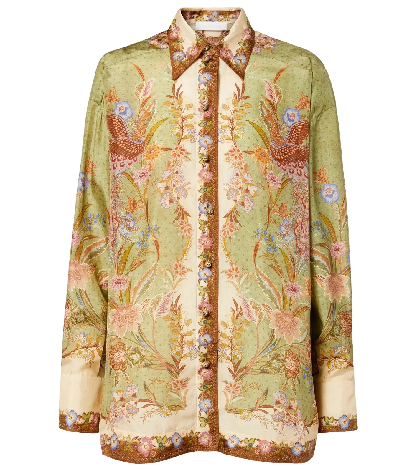 Zimmermann Indra printed silk shirt