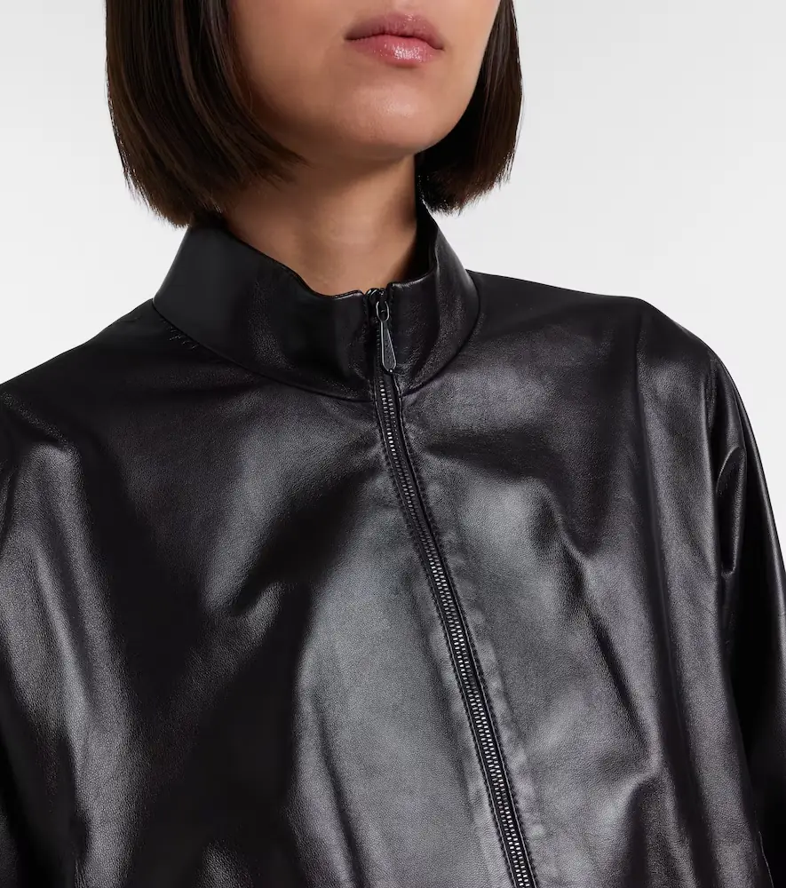 Gucci Leather bomber jacket | Thumbnail 2