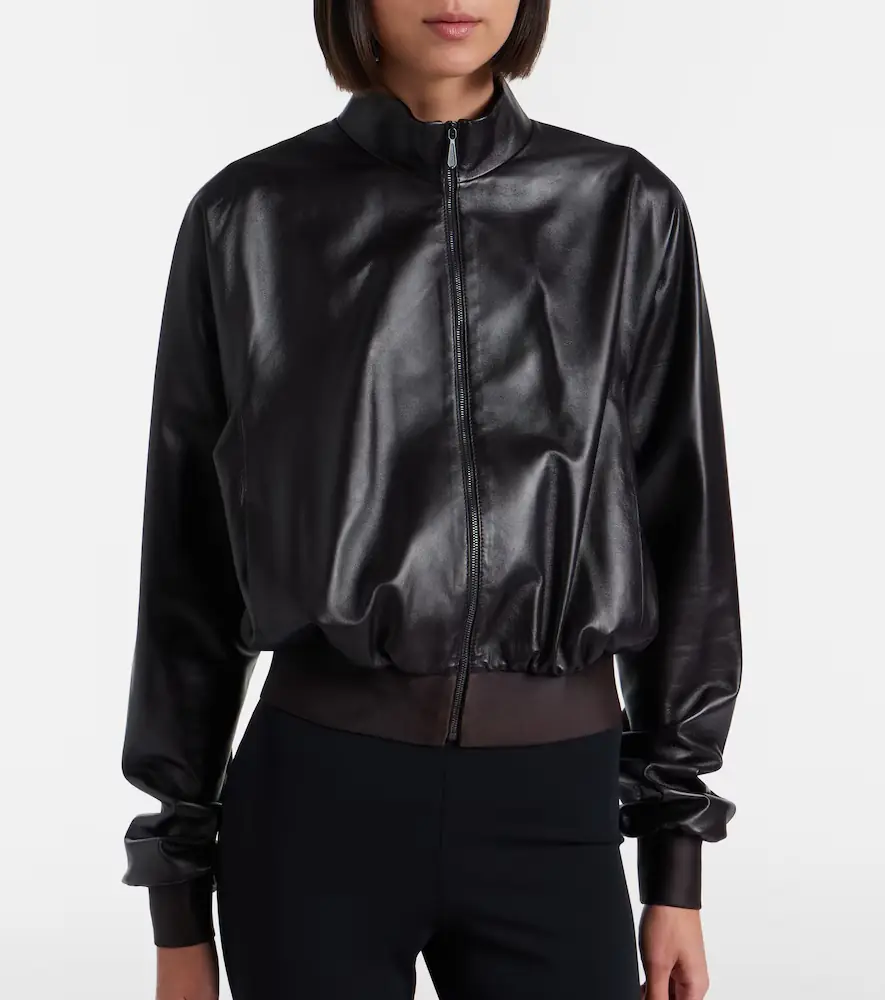 Gucci Leather bomber jacket | Thumbnail 4