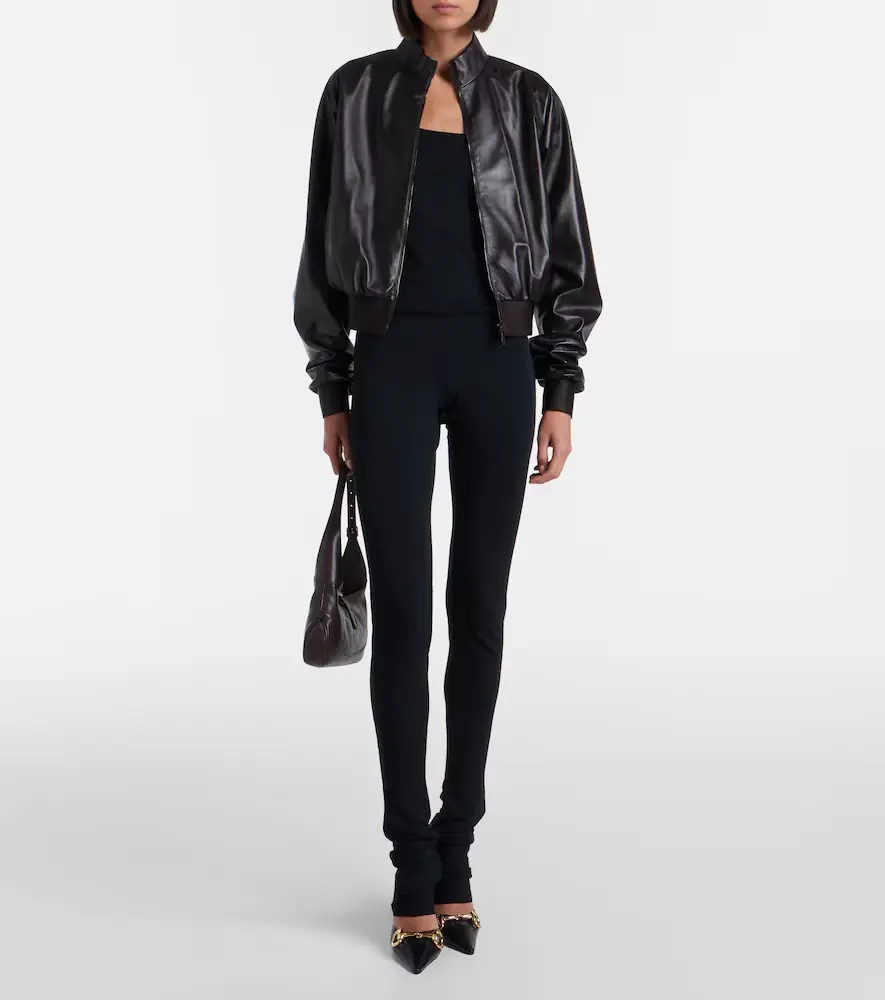 Gucci Leather bomber jacket | Thumbnail 7