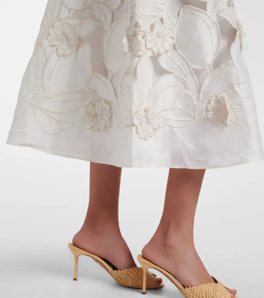 Leo Lin Aubrey floral-appliqué linen-blend shirt dress | Thumbnail 5 Leo Lin Aubrey floral-appliqué linen-blend shirt dress | Thumbnail 5