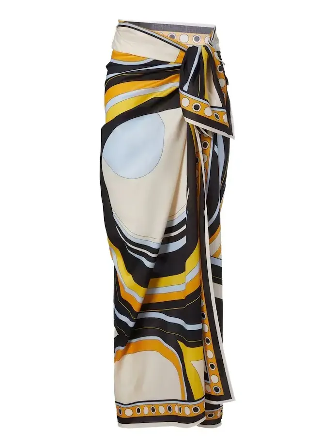 Printed cotton beach cover-up Printed cotton beach cover-up