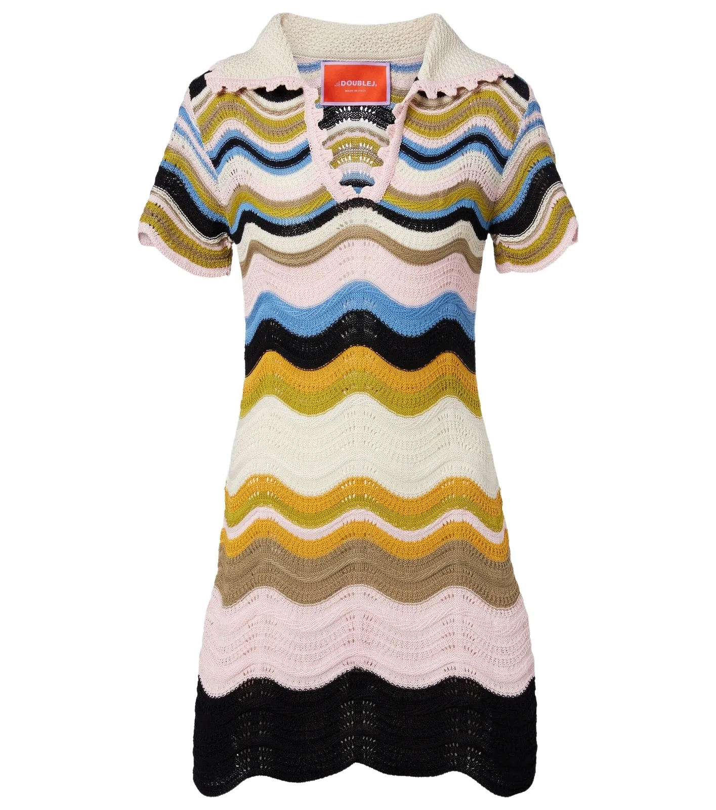 Chevron crochet cotton polo dress Chevron crochet cotton polo dress