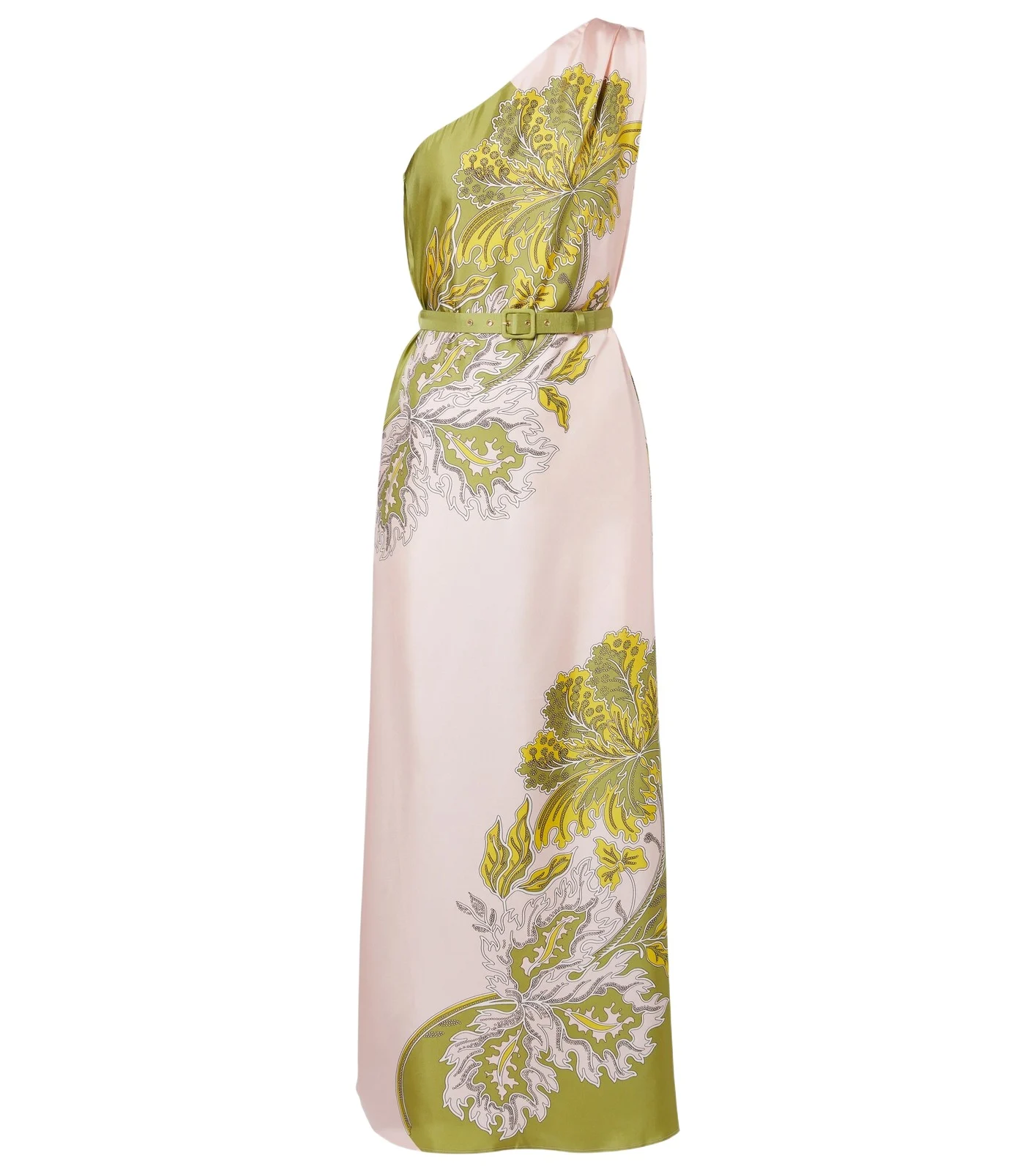 Roy floral one-shoulder silk twill maxi dress Roy floral one-shoulder silk twill maxi dress