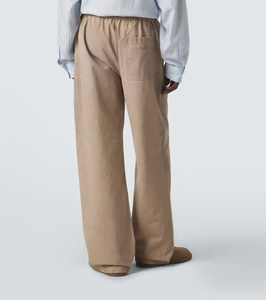 Acne Studios Cotton twill wide-leg pants | Thumbnail 2
