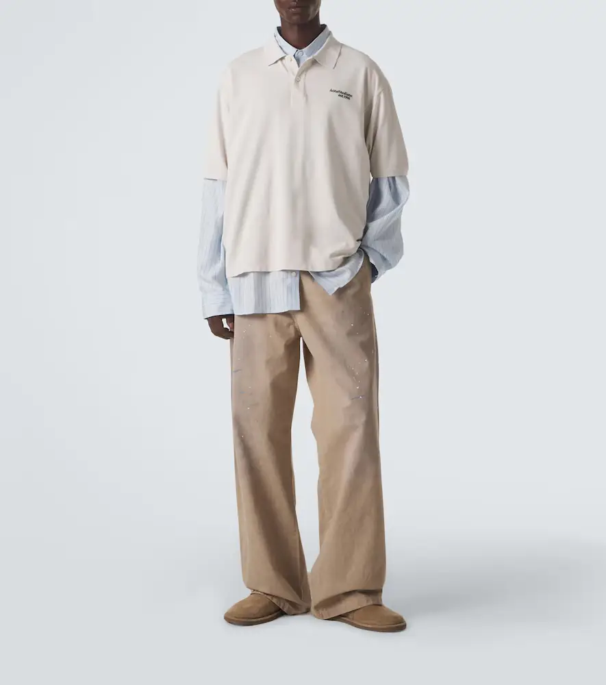Acne Studios Cotton twill wide-leg pants | Thumbnail 4