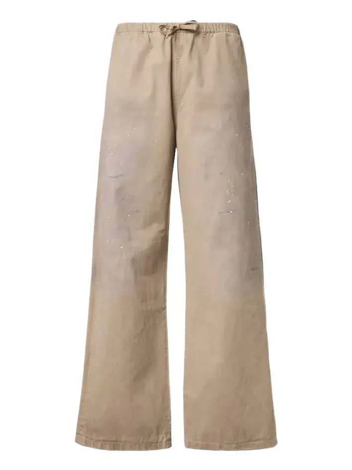 Cotton twill wide-leg pants Cotton twill wide-leg pants