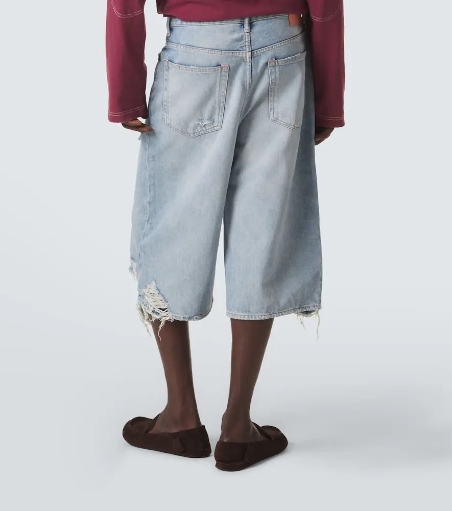 Acne Studios Distressed denim Bermuda shorts | Thumbnail 5