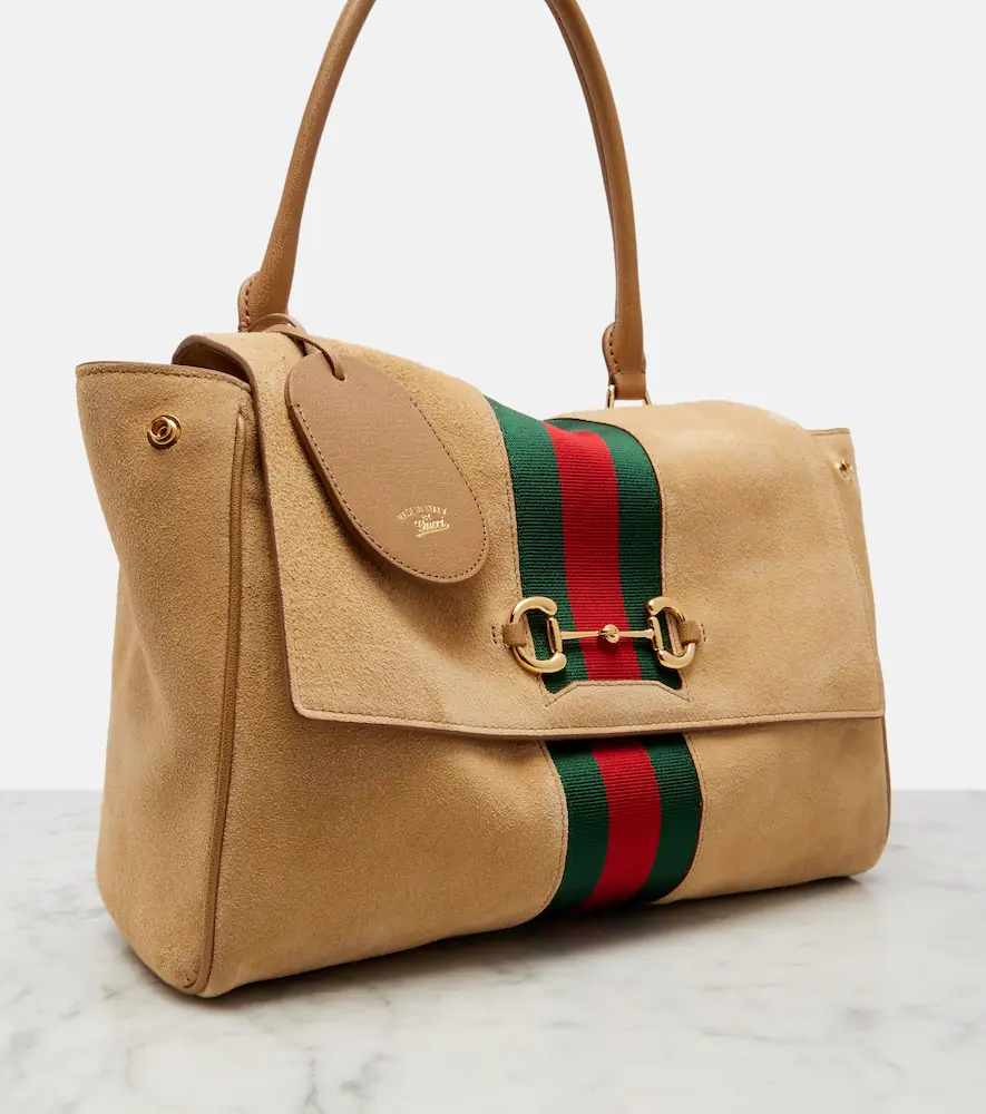 Gucci Paparazzo Medium suede top-handle bag | Thumbnail 3