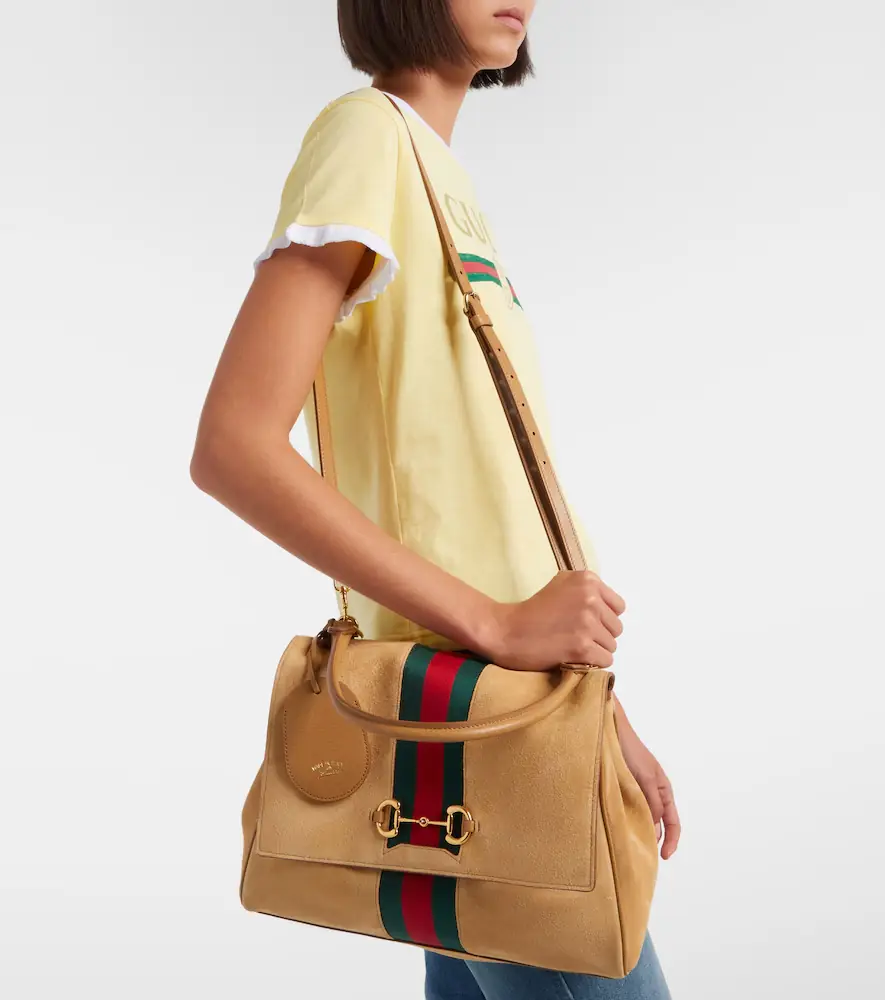 Gucci Paparazzo Medium suede top-handle bag | Thumbnail 6
