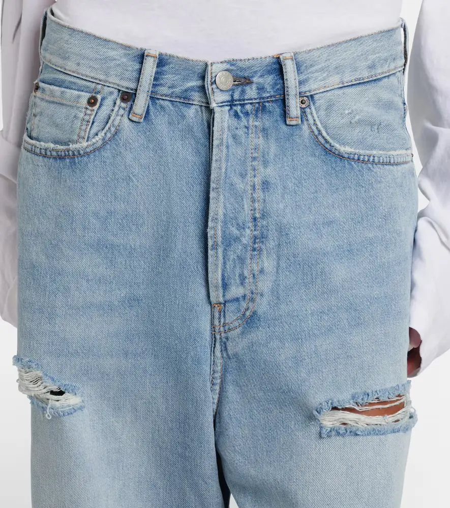 Acne Studios Distressed denim Bermuda shorts | Thumbnail 5