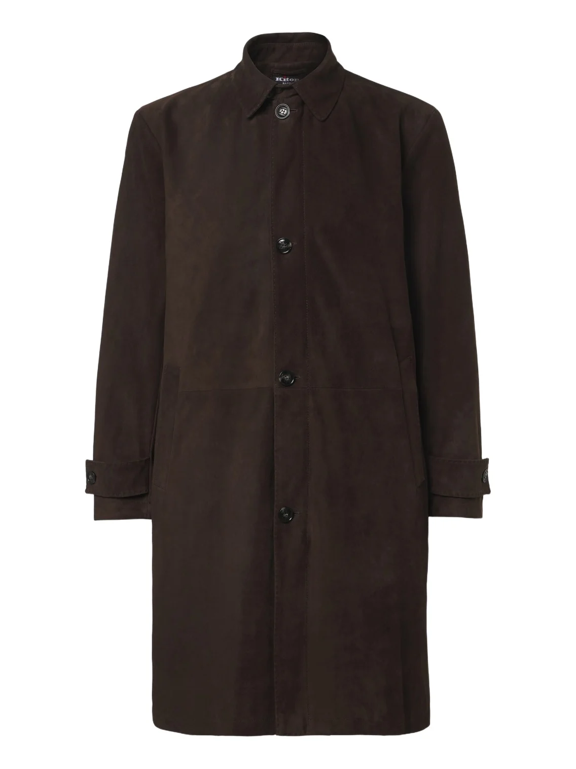 Leather overcoat