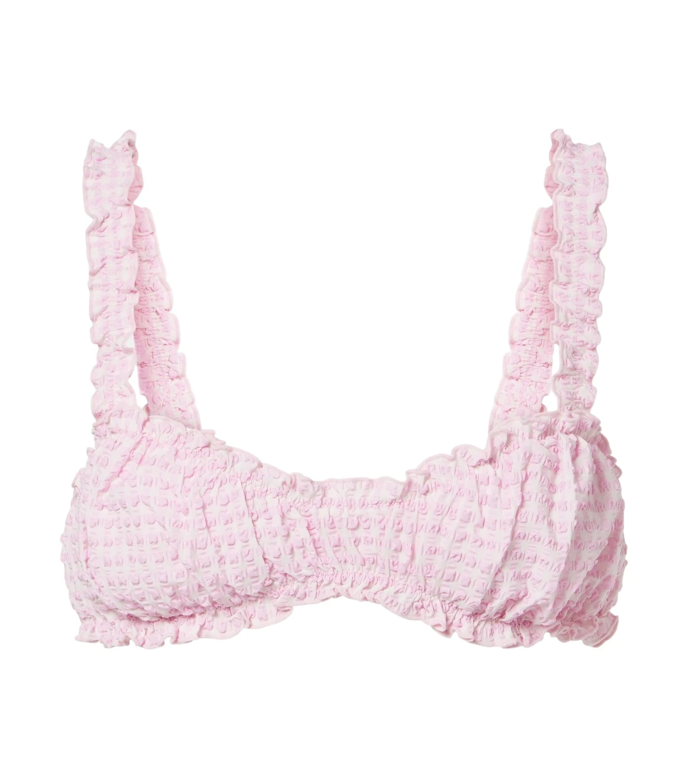 Ruffled checked bikini top Ruffled checked bikini top