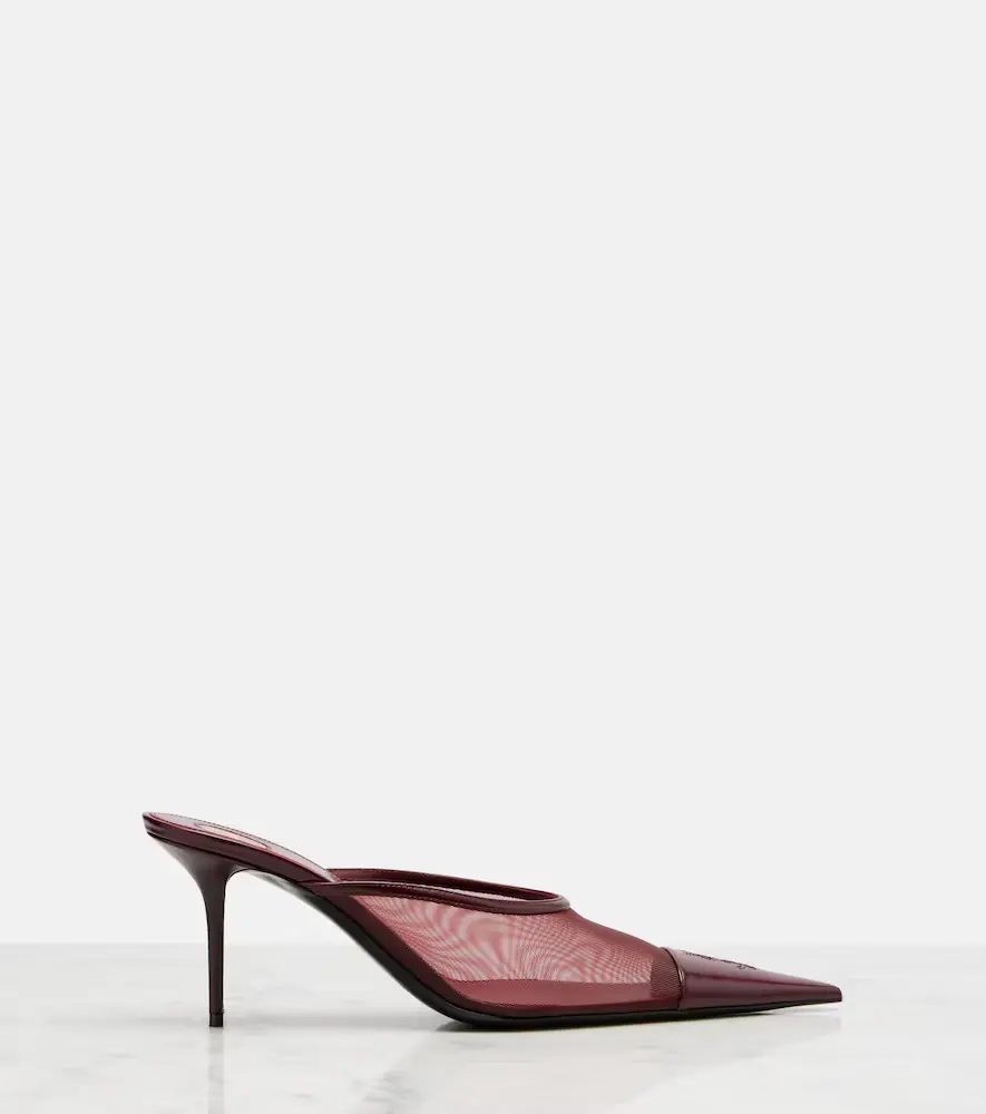 Saint Laurent Renée mesh and leather mules | Thumbnail 3 Saint Laurent Renée mesh and leather mules | Thumbnail 3