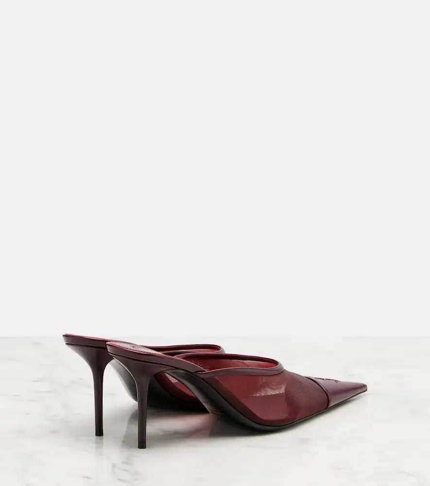 Saint Laurent Renée mesh and leather mules | Thumbnail 4 Saint Laurent Renée mesh and leather mules | Thumbnail 4