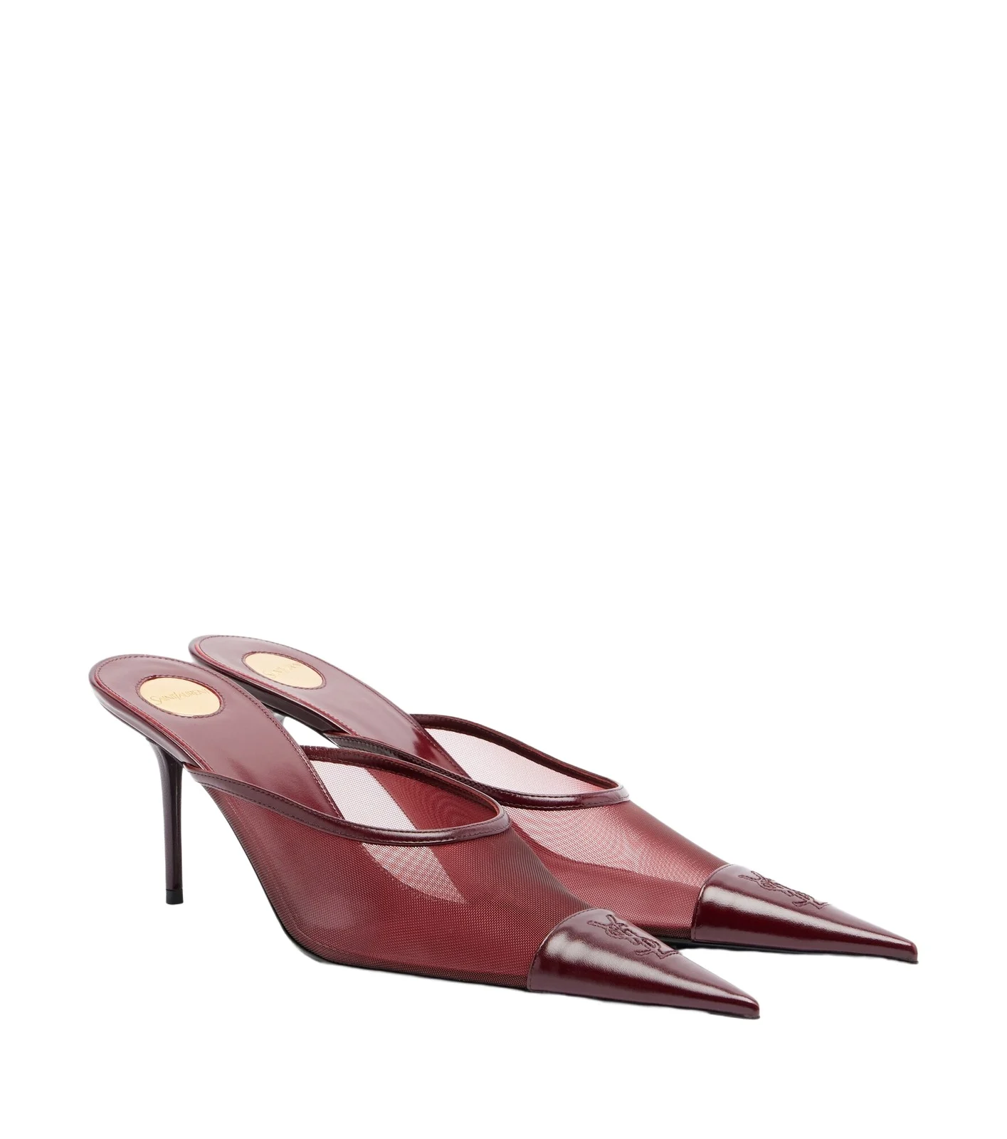 Saint Laurent Renée mesh and leather mules