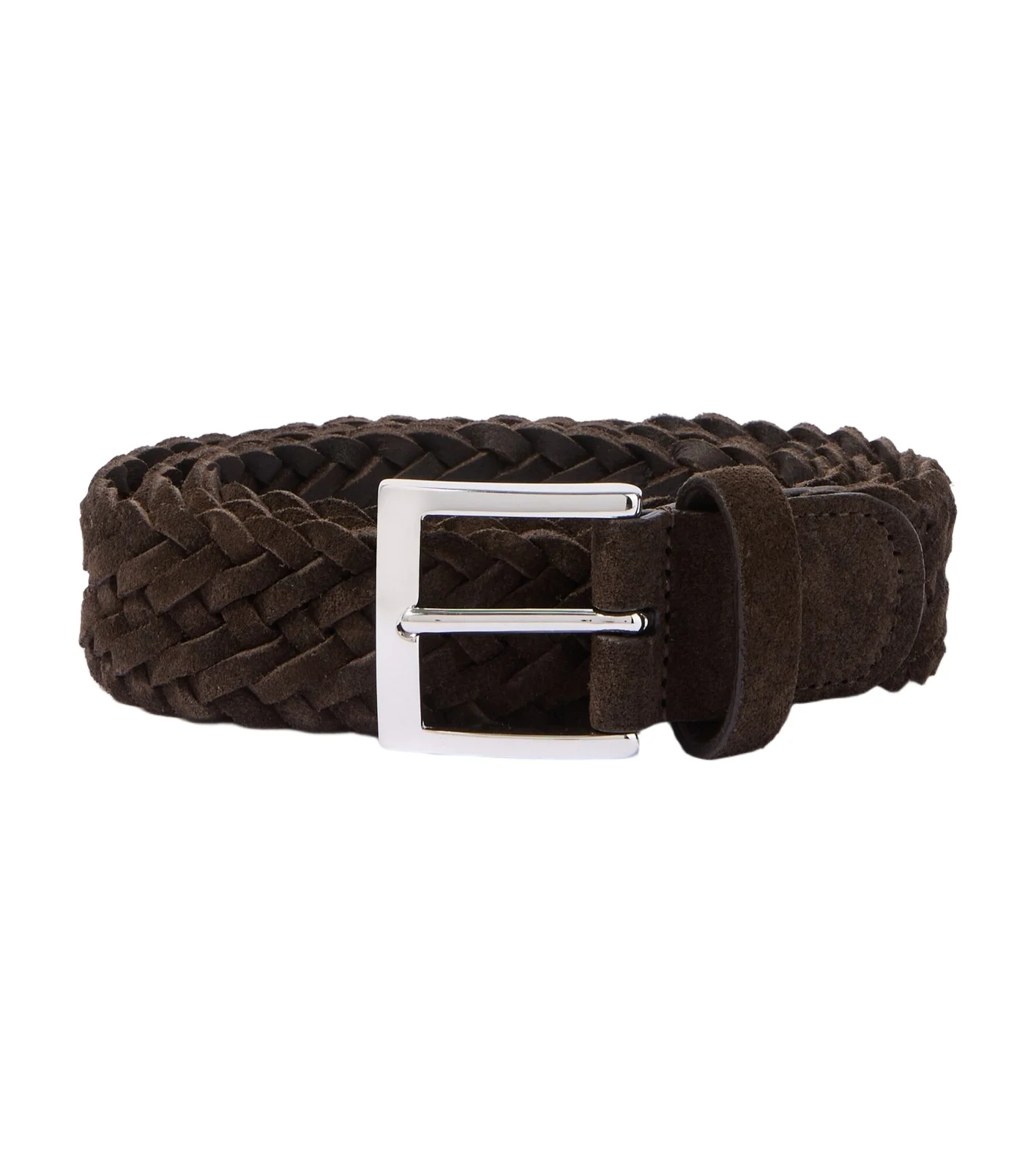 Kiton Woven suede belt