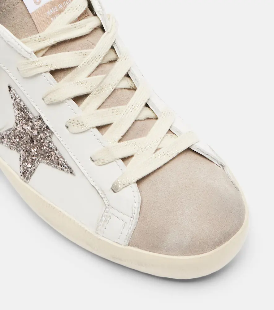 Golden Goose Super-Star glitter leather sneakers | Thumbnail 3