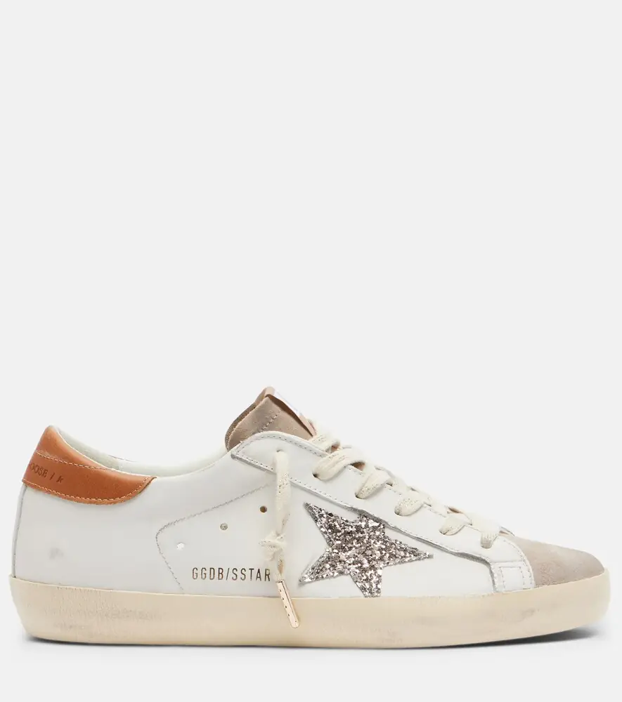 Golden Goose Super-Star glitter leather sneakers | Thumbnail 4
