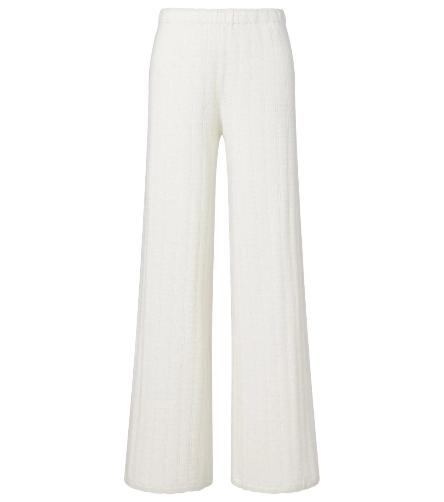 Shannen cotton and cashmere wide-leg pants