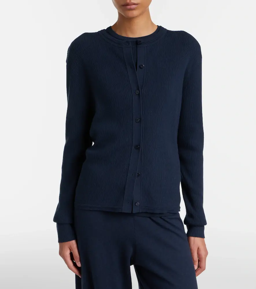 Lisa Yang Abeena ribbed-knit cotton and cashmere cardigan | Thumbnail 2 Lisa Yang Abeena ribbed-knit cotton and cashmere cardigan | Thumbnail 2