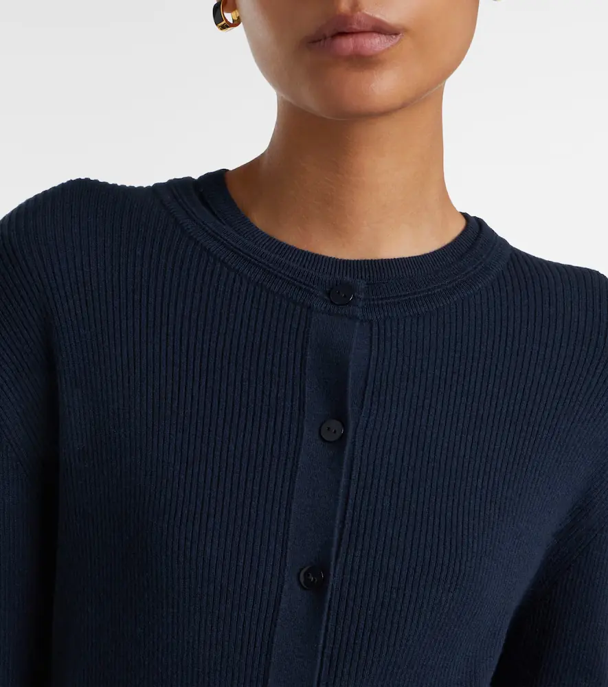 Lisa Yang Abeena ribbed-knit cotton and cashmere cardigan | Thumbnail 5 Lisa Yang Abeena ribbed-knit cotton and cashmere cardigan | Thumbnail 5